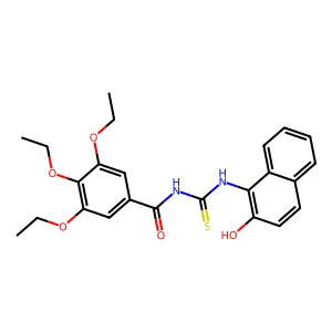 3,4,5-triethoxy-N-[(2-hydroxynaphthalen-1-yl)carbamothioyl]benzamide structure