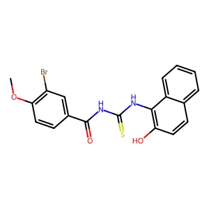 3-bromo-N-[(2-hydroxynaphthalen-1-yl)carbamothioyl]-4-methoxybenzamide structure