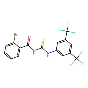N-{[3,5-bis(trifluoromethyl)phenyl]carbamothioyl}-2-bromobenzamide structure
