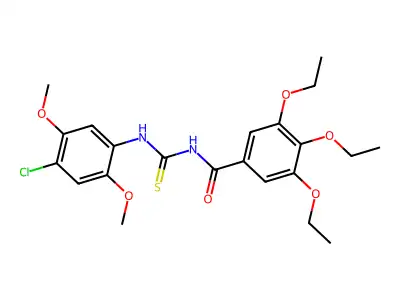 N-[(4-chloro-2,5-dimethoxyphenyl)carbamothioyl]-3,4,5-triethoxybenzamide structure