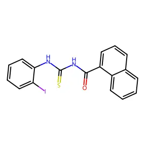 N-[(2-iodophenyl)carbamothioyl]naphthalene-1-carboxamide structure