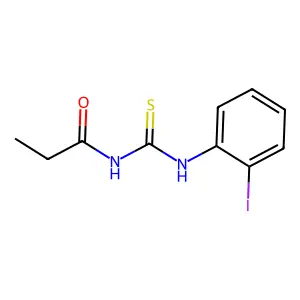 N-[(2-iodophenyl)carbamothioyl]propanamide structure