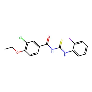 3-chloro-4-ethoxy-N-[(2-iodophenyl)carbamothioyl]benzamide structure