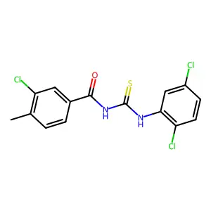 3-chloro-N-[(2,5-dichlorophenyl)carbamothioyl]-4-methylbenzamide structure