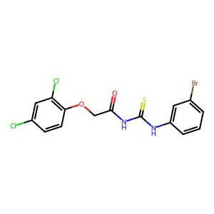 N-[(3-bromophenyl)carbamothioyl]-2-(2,4-dichlorophenoxy)acetamide structure
