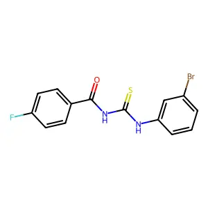 N-[(3-bromophenyl)carbamothioyl]-4-fluorobenzamide structure