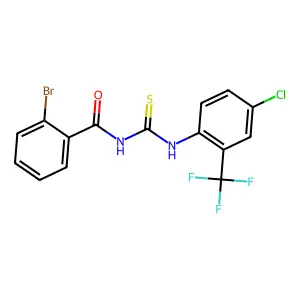 2-bromo-N-[[4-chloro-2-(trifluoromethyl)phenyl]carbamothioyl]benzamide structure