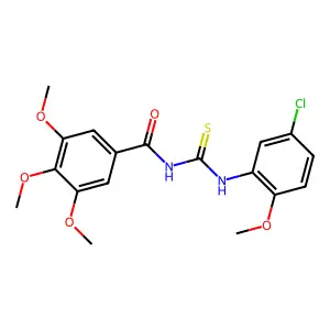N-[(5-chloro-2-methoxyphenyl)carbamothioyl]-3,4,5-trimethoxybenzamide structure
