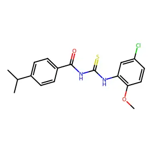 N-[(5-chloro-2-methoxyphenyl)carbamothioyl]-4-propan-2-ylbenzamide structure