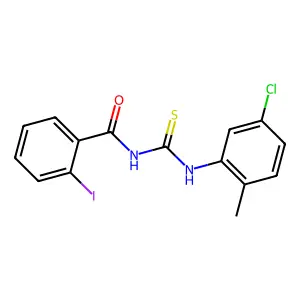 N-[(5-chloro-2-methylphenyl)carbamothioyl]-2-iodobenzamide structure