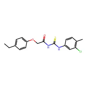 N-[(3-chloro-4-methylphenyl)carbamothioyl]-2-(4-ethylphenoxy)acetamide structure