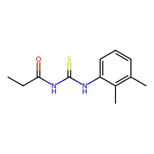 N-[(2,3-dimethylphenyl)carbamothioyl]propanamide structure