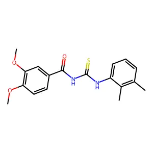 N-(3,4-dimethoxybenzoyl)-N'-(2,3-dimethylphenyl)thiourea structure