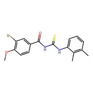 3-bromo-N-[(2,3-dimethylphenyl)carbamothioyl]-4-methoxybenzamide structure