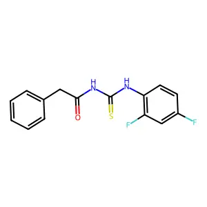 N-(2,4-difluorophenyl)-N'-(phenylacetyl)thiourea structure