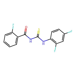 N-[(2,4-difluorophenyl)carbamothioyl]-2-fluorobenzamide structure