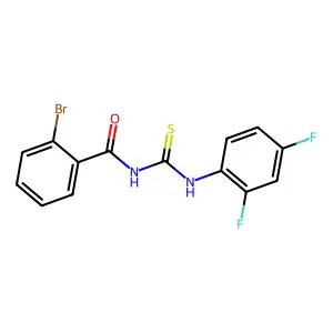 2-bromo-N-[(2,4-difluorophenyl)carbamothioyl]benzamide structure