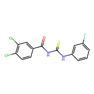 3,4-dichloro-N-[(3-fluorophenyl)carbamothioyl]benzamide structure