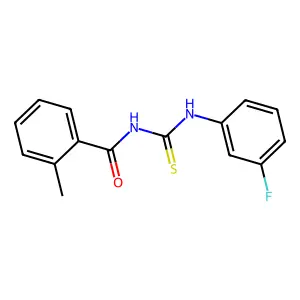 N-[(3-fluorophenyl)carbamothioyl]-2-methylbenzamide structure