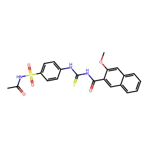 N-[[4-(acetylsulfamoyl)phenyl]carbamothioyl]-3-methoxynaphthalene-2-carboxamide structure
