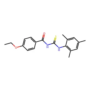 4-ethoxy-N-[(2,4,6-trimethylphenyl)carbamothioyl]benzamide structure