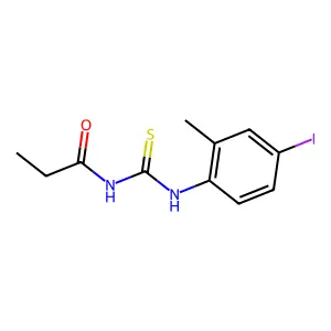 N-[(4-iodo-2-methylphenyl)carbamothioyl]propanamide structure