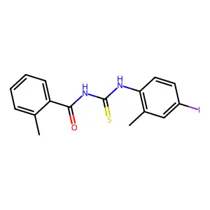 N-[(4-iodo-2-methylphenyl)carbamothioyl]-2-methylbenzamide structure