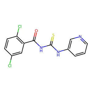 2,5-dichloro-N-(pyridin-3-ylcarbamothioyl)benzamide structure