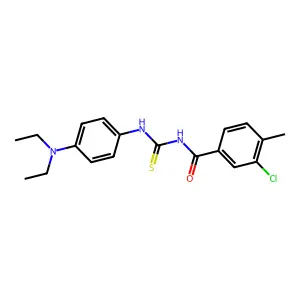 3-chloro-N-[[4-(diethylamino)phenyl]carbamothioyl]-4-methylbenzamide structure