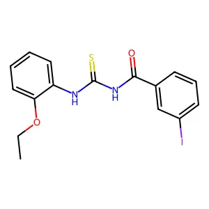 N-[(2-ethoxyphenyl)carbamothioyl]-3-iodobenzamide structure
