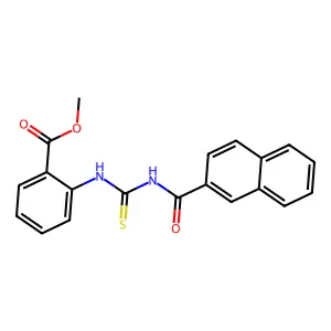 Methyl 2-{[(2-naphthoylamino)carbonothioyl]amino}benzoate structure