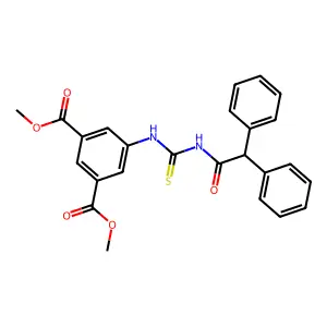 Dimethyl 5-({[(diphenylacetyl)amino]carbothioyl}amino)isophthalate structure