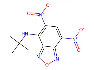 4-(Tert-butylamino)-5,7-bisnitro-2,1,3-benzoxadiazole structure
