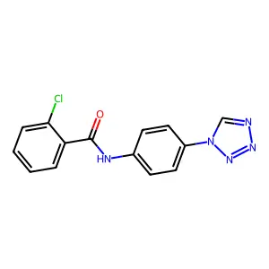 2-chloro-N-[4-(tetrazol-1-yl)phenyl]benzamide structure