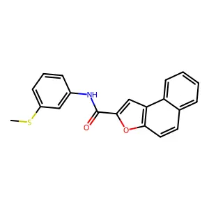 N-[3-(methylsulfanyl)phenyl]naphtho[2,1-b]furan-2-carboxamide structure