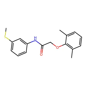 2-(2,6-dimethylphenoxy)-N-[3-(methylsulfanyl)phenyl]acetamide structure