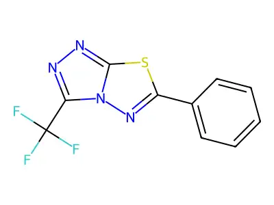 6-Phenyl-3-(trifluoromethyl)[1,2,4]triazolo[3,4-b][1,3,4]thiadiazole structure