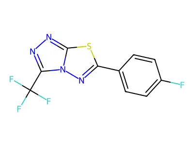 6-(4-Fluorophenyl)-3-(trifluoromethyl)[1,2,4]triazolo[3,4-b][1,3,4]thiadiazole structure