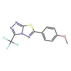 6-(4-Methoxyphenyl)-3-(trifluoromethyl)-[1,2,4]triazolo[3,4-b][1,3,4]thiadiazole structure