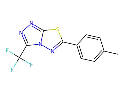 6-(4-Methylphenyl)-3-(trifluoromethyl)[1,2,4]triazolo[3,4-b][1,3,4]thiadiazole structure