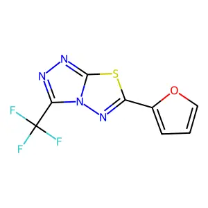 6-(Furan-2-yl)-3-(trifluoromethyl)-[1,2,4]triazolo[3,4-b][1,3,4]thiadiazole structure