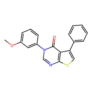 3-(3-methoxyphenyl)-5-phenylthieno[2,3-d]pyrimidin-4(3H)-one structure