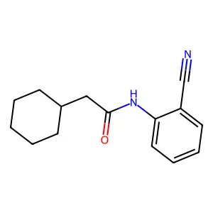 N-(2-cyanophenyl)-2-cyclohexylacetamide structure