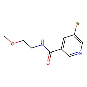 5-bromo-N-(2-methoxyethyl)pyridine-3-carboxamide structure