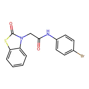 N-(4-bromophenyl)-2-(2-oxo-1,3-benzothiazol-3(2H)-yl)acetamide structure