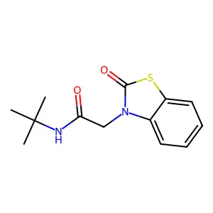 N-(tert-butyl)-2-(2-oxo-1,3-benzothiazol-3(2H)-yl)acetamide structure