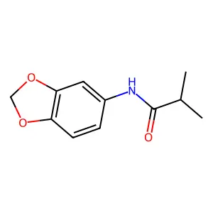 N-(1,3-benzodioxol-5-yl)-2-methylpropanamide structure