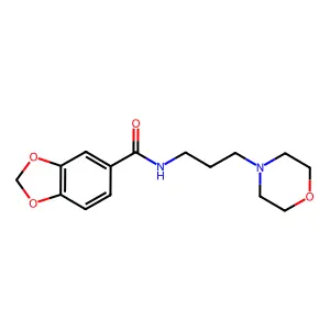 N-(3-morpholin-4-ylpropyl)-1,3-benzodioxole-5-carboxamide structure