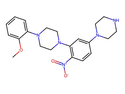 1-(2-Methoxyphenyl)-4-[2-nitro-5-(1-piperazinyl)phenyl]piperazine structure