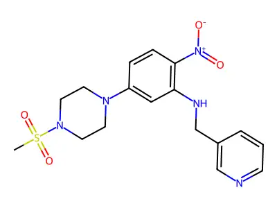 5-(4-methylsulfonylpiperazin-1-yl)-2-nitro-N-(pyridin-3-ylmethyl)aniline structure